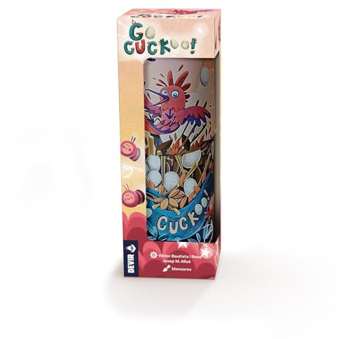 Thames & Kosmos - Devir: Go Guckoo! Comptetitive Family Fun - Push your Luck Board Games fro Adults & Kids, 2-5 Players - 5+ - BGGOCU