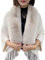 HOUSN Gestricktes, lockeres Kaninchenfellimitat mit Schal, Poncho Schal für Damen Strick Cape - Vorne Offener Cardigan, Damen Winter Kunstpelz Poncho,1