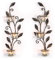Sziqiqi Wall Candle Holders Leaf - Black Wall Sconces Candelabra with 6 Tealight Glass Wall Mounted Tea Light Candle Sconce for Candles for Living Room Bathroom Dining Room