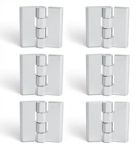 GRKB 6 Pièces Trous de Charnière Plats Pliants,Charniere Porte Lourde,Exterieur Charnière INOX,Charniere INOX Extérieur,pour Portes Fixes,Portes D'entrée,Portes de Chambres,Portes de Jardin