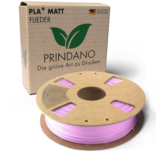 Prindano BIO PLA+ Filament 1.75mm PLA Plus 3D Drucker Filament 1 kg Spule Maßgenauigkeit +/- 0,03mm PLA+ FDM Druckerverbrauchsmaterial PLA+ Matt Flieder