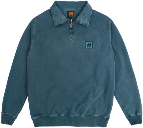 Trendsplant Sweater Sauce Pigment Dyed Half Zip Sweater