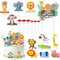 saerryor 18 PCS Jungle Animal Cake Toppers,Animals Happy Birthday Cake Toppers Cake Decorations,Jungle Animal Birthday Cupcake Toppers for Kids Boy Girl,Birthday Shower Party Supplies