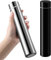 Vesici Slim Water Bottle 8.8 oz Small Stainless Steel Purse Compact Water Bottle Camping Travel Insulated Water Bottles Backpack Pocket Water Flask for Car Cold Coffee Tea(Silver, Black,2 Pack)
