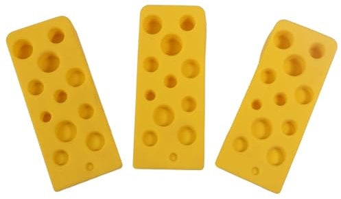 Haoyull Door Stops 3 Pieces Creative Silicone Cheese Door Stop Bottom Wedge Door Open for Classroom Office Home Door Stop Door