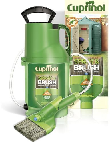 AMK® Cuprinol Spray And Brush 2 In 1 Outdoor Wood Care Painting Replenishing Cleaning Garden Furniture Deck Softwood Hardwood Grease Dirt Stains