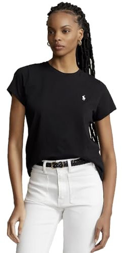 Ralph Lauren, Maglietta da donna in cotone, Nero , S