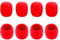 Leliafleury 8Pcs Red Microphone Foam Covers Foam Mic Covers Hand-Held Microphone Sleeves for KTV Stage Performance