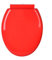 Brigtviee WC Sitz aus Kunststoff,Farbiger Toilettensitz Softclose,Polypropylen-Material Toilettendeckel mit Absenkautomatik und abnehmbar,Runden Klobrille Klositz Klodeckel,Rot