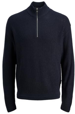 JACK & JONES Male Sweatshirt mit halbem Reißverschluss Einfarbig Sweatshirt mit halbem Reißverschluss