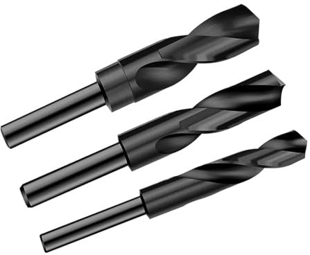 1 broca helicoidal negra de 10 mm/12,7 mm (1/2 pulgada), brocas HSS for taladrar metales y carpintería, herramientas de 12 mm a 35 mm(20.5mm)