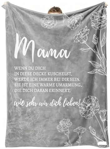 Anugsoe Muttertagsgeschenk, Kuscheldecke Muttertagsgeschenke für Mama, Geschenke für Mama zum Muttertag Geburtstag Valentinstag, Mutter Geschenk von Tochter und Sohn