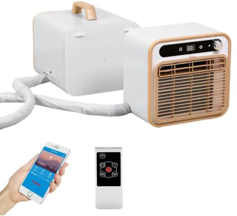 Aire acondicionado portátil split, 5000 BTU, 1500 W, para camping, con tubo de conexión de 2 m, silencioso, ideal para tiendas de campaña, caravanas, dormitorios 220V,1500W