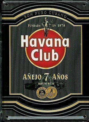 Havana Club Rum Metall Postkarte /Mini Schild