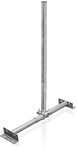 Premium X Basic X100-48 SAT TV Teleskop-Dachsparrenhalter 100cm Mast 48mm Stahl Dach-Sparren-Halterung für Satellitenschüssel