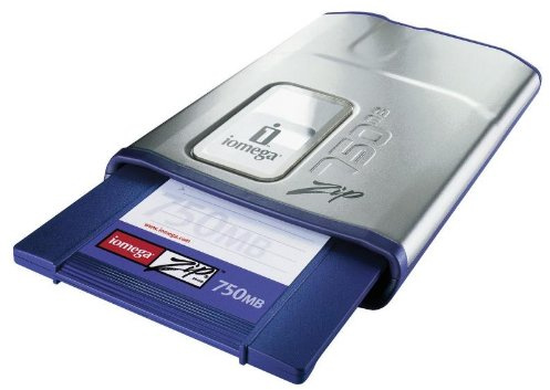 Iomega ZIP 30846400 - Disquetera externa con conexión USB (750 MB, incluye cable USB y adaptador de corriente)