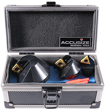 Accusize Industrial Tools, 0046-0982 Kegelsenker, 1/4 Zoll, 82 Grad, indizierbare Hartmetall-Senker, 0046-0982