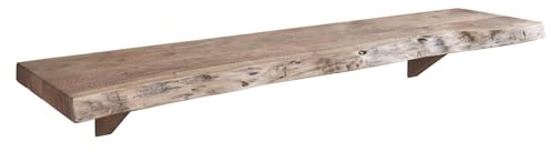 Massivmoebel24.de Wandregal Akazie 120x30x18 Natural Stone lackiert Freeform #139