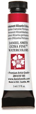Daniel Smith Extra Fine Watercolor Paint, 5ml Tube, Permanent Alizarin Crimson, 284610185