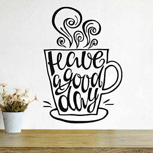 Calcomanías artísticas de pared con texto en inglés Have a Good Day para cocina, calcomanías de vinilo para café, transferencias, decoración de tazas, decoración del hogar, calcomanías extraíbles