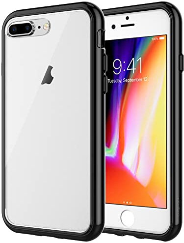 JETech Case for iPhone 8 Plus and iPhone 7 Plus, Shock-Absorption Bumper Cover (Black)