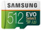 Samsung MB-ME512GA/EU Evo Select Carte mémoire microSDXC avec Adaptateur SD Classe 10 512 Go