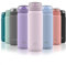 Ello Cooper 22oz Stainless Steel Water Bottle with Straw and Carry Handle, Double Walled and Vacuum Insulated Metal, Leak Proof Locking Lid with Soft Silicone Spout, Reusable, BPA Free, Cashmere Pink