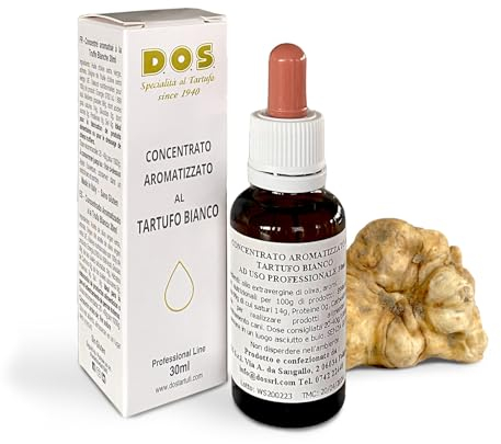 Concentrato aromatizzato al Tartufo Bianco 30 ml Extra forte ad uso Professionale - Concentrato al Tartufo - Olio Extravergine di Oliva - D.O.S. Specialità al Tartufo since 1940
