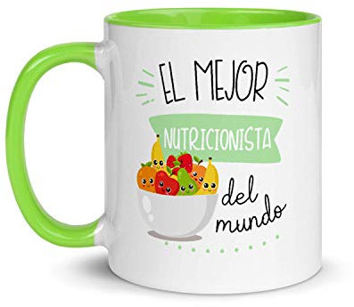 Kembilove Taza de Desayuno del Mejor Nutricionista del Mundo – Tazas de Café para Profesionales y Trabajadores para la Oficina – Tazas de Té en Color de Profesiones – Taza de Cerámica de 350 ml