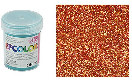 PAINT IT EASY NEU Efcolor, Farbschmelzpulver, 25 ml, Glitter, Farbe: Kupfer