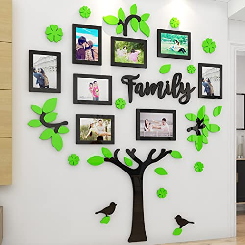 3D Wandtattoo Baum DIY Familie Wandaufkleber Fotorahmen Baum Wandsticker Wanddeko Deko Kinderzimmer Schlafzimmer Sofa Hintergrund Kunst Sticker