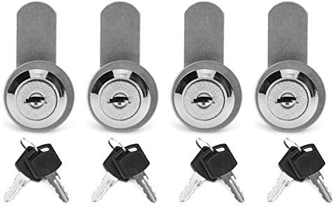 Toolbox Lock,4Pcs Cam Lock Toolbox Drawer Cabinet Locker Replacement Tubular with Keys for Trailer RV 15mm Dia