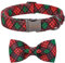 Unique style paws Christmas Rot Grün Hundehalsband, Haustierhalsband Geschenk für Mädchen Jungen Hunde, verstellbares Hundehalsband für kleine mittelgroße Hunde-M