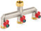 iBamso 3-Wege Verteiler, Wasserverteiler 3-Wege aus Messing, zum Anschluss 3 Geräten Gartenschlauch Adapter, Wasserdurchfluss Regulier und Absperrbar für großen Garten Bewässerung GartenschläUche