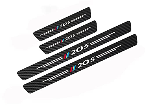 JJRY 4 Pièces Voiture seuil Porte Protecteur pour Peugeot 205 Anti-DéRapant Autocollant RéSistant Aux Rayures Décoratifs Accessoires