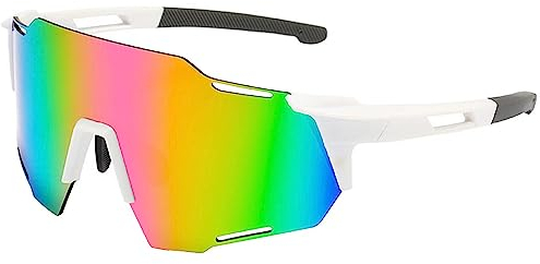 BECILES Sonnenbrille Fahrradbrille,Herren Damen Sportbrille Fahrradbrille,Schutzbrille Sonnenbrille Anti-Uv für Outdooraktivitäten Wie Radfahren Laufen Klettern Autofahren Angeln Golf Ski im Freien