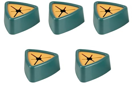 E EGART Adhesive Tea Towel Holders - Easy Installation Sturdy & Practical Towel Hooks for Kitchen & Bathroom - No Drilling Required Adhesive Kitchen Hooks (5 Pack - Green)