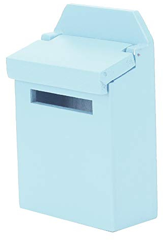 Atyhao Puppenhaus-Klappbriefkasten, 5 Farben, Realistischer Briefkasten Im Maßstab 1:12, Briefkastenmodell aus Holz für Puppenhaus, Puppenhaus-Dekoration, (Blau)