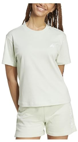 Adidas Damen Essentials SMALL Logo T-Shirt, Linen Green, L