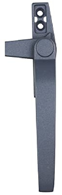 1 Stück Verriegelbarer Fenstergriff, Ersatz Hand Fenstergriffe aus Aluminiumlegierung mit Schlössern für Doppelverglasung, Schalter, Fenstertür, Sicherheit, Rechts Grau