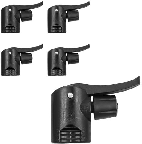 Hsthe Sea Ersatz-Track-Pumpenkopf, Doppelventil-Fahrrad, Fahrrad-Reifenschlauch-Pumpenadapter, Fahrrad-Ersatzzubehör (schwarz)