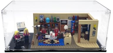 icuanuty Acryl Vitrine für Lego Ideas The Big Bang Theory 21302, Staubgeschützte Aufbewahrung und Organisation Vitrine für Lego Modell, Größe: 31x20x21 cm (Nur Display Case)