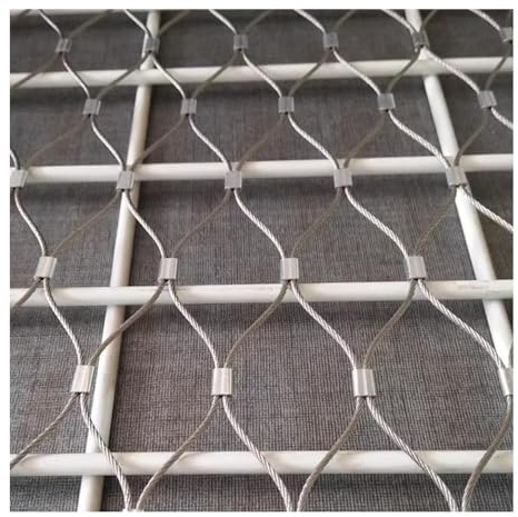 ALFAAL Edelstahl-seilnetz, Druckschutzseilnetz Flexibles Seil-geländer-Netz Stahldraht-Fallschutznetz Brückensicherheitsnetz (Farbe : 10cm mesh Thick 1.5mm, Größe : 1x10m)