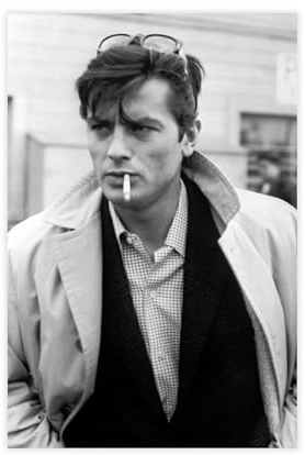YVNESAQ Alain Delon Poster (20) Leinwand-Poster, Schlafzimmer-Dekor, Sportlandschaft, Büro, Raumdekoration, Geschenk, ungerahmt, 60 x 90 cm