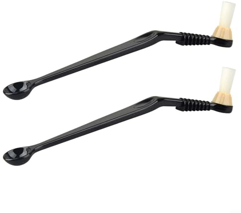 Essential Coffee Tool Kit, 2 Brush Heads, Suitable for Coffee Makers and Milk Frothers (white)
