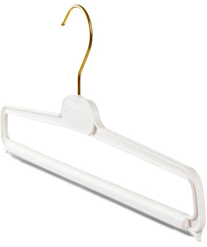 Set Grucce Pantalone Prodotte in Italia Appendiabiti Spugna Antiscivolo 100% Materia Plastica Riciclata (10 Bianco)