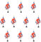 AZ FLAG - Lot de 10 Mini Drapeau Royaume-Uni De Table - 15x10 cm - 10 Drapeaux Anglais - Uk - Grande Bretagne De Bureau 100% Polyester Avec Hampe Point Dorée