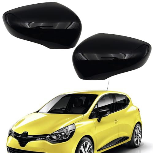 Ruolin Außenspiegelkappen 1 Paar, Rückspiegelabdeckung Kappe Auto Spiegelkappen Spiegelkappen Schwarz Kompatibel mit Renault Clio 4 Captur Zoe