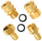 Bamyli 4pcs M22-15mm Pressure Washer Quick Connect Couplers Set,Pressure Washer Adapter Set,3/8 Quick Connect Swivel,Pressure Washer Quick Release Fittings Brass Couplers