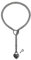 Ticome Women's Slip Chain Necklace Locker Key Heart O-Ring Black Stainless Steel Punk Rock Cuba Adjustable Long Lariat Y Necklaces for Men